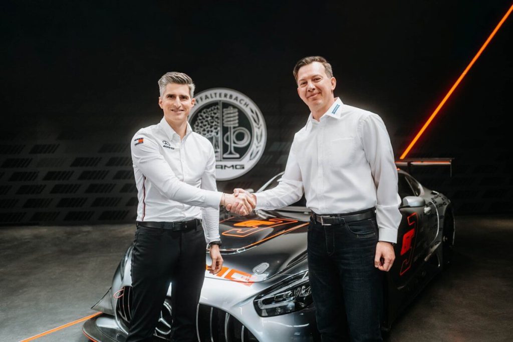 Christoph Sagemüller (Chefe da Mercedes-AMG Motorsport) e Paul Becher (CEO da RAVENOL)